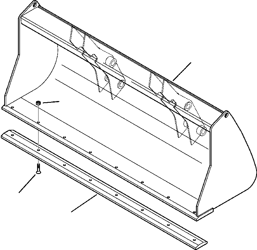 |$8. GENERAL PURPOSE BUCKET 0.95 CUBIC METER (1.24 CUBIC YARD) [T1050-01A0] - Komatsu part WB156-5 BACKHOE LOADER S/N A63001-UP [wb1565] - Komatsu spare parts at sparepartskomatsu.com