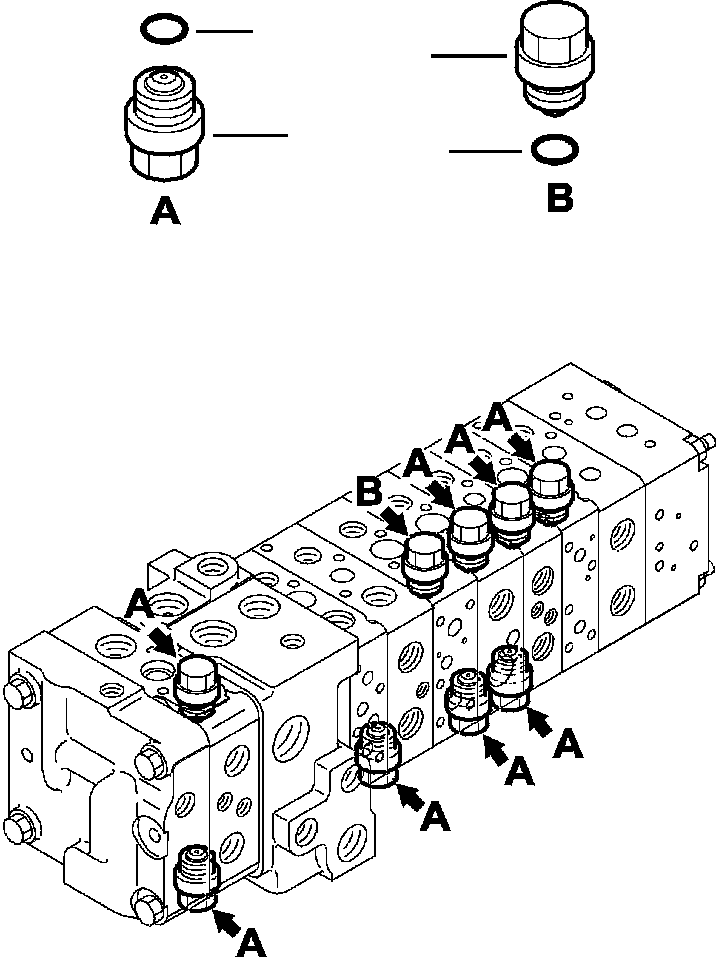 |$60. MAIN CONTROL VALVE SUCTION VALVES [H6214-01A0] - Komatsu part WB156PS-5 S/N A73001-UP [wb156ps5] - Komatsu spare parts at sparepartskomatsu.com