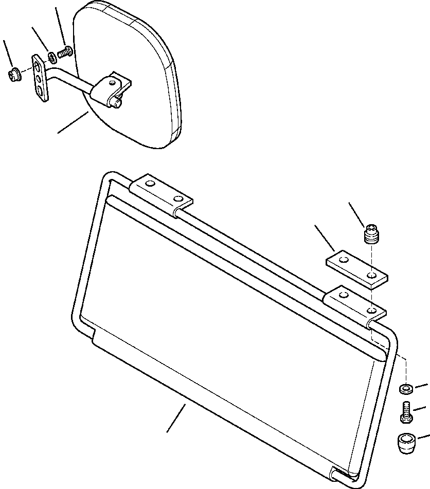 |$50. CAB ASSEMBLY SUN VISOR AND REAR VIEW MIRROR [K5011-01A0] - Komatsu part WB156PS-5 S/N A73001-UP [wb156ps5] - Komatsu spare parts at sparepartskomatsu.com