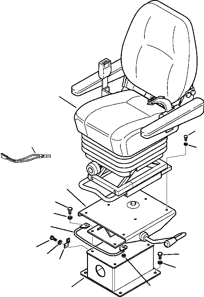 |$54. CAB ASSEMBLY OPERATORS SEAT MOUNTING [K5013-01A0] - Komatsu part WB156PS-5 S/N A73001-UP [wb156ps5] - Komatsu spare parts at sparepartskomatsu.com