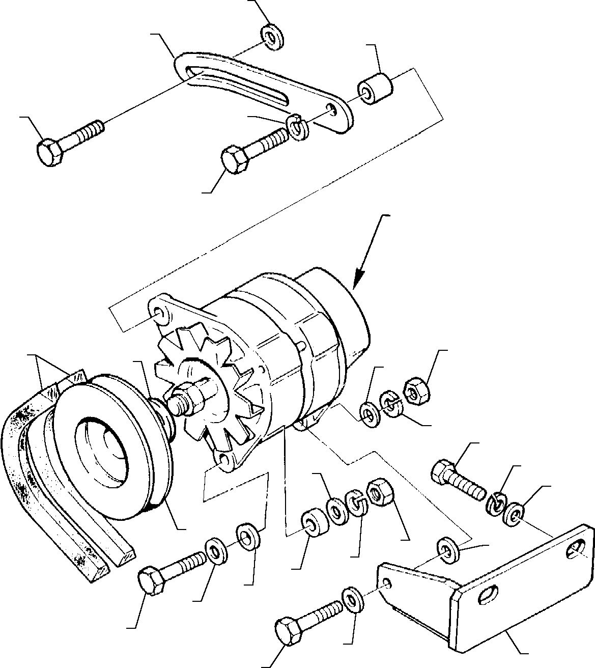 50. ALTERNATOR AND MOUNTINGS (ASPIRATED ENGINE) [0601] - Komatsu part WB91R-1 WB93R-1 S/N 0000007-Up [wb9193r1] - Komatsu spare parts at sparepartskomatsu.com