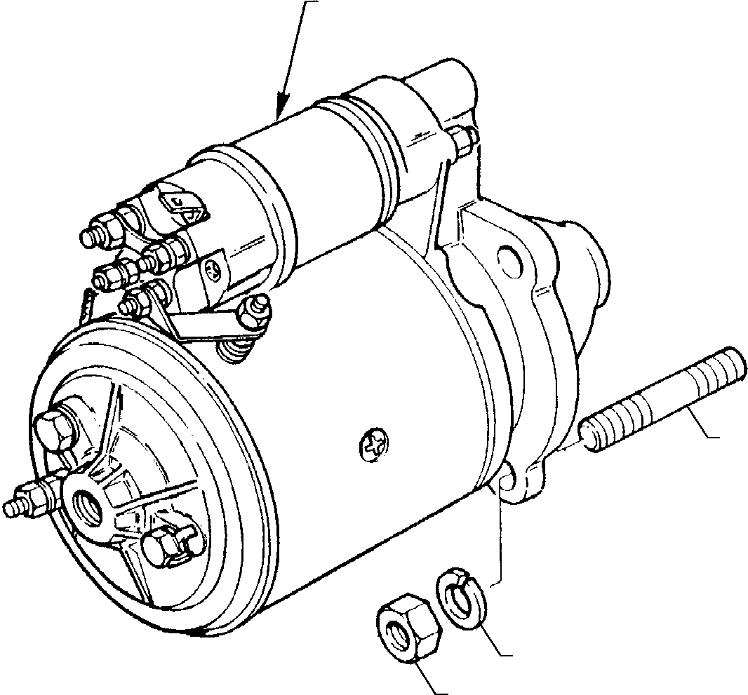 52. STARTER MOTOR AND MOUNTINGS (ASPIRATED ENGINE) [0621] - Komatsu part WB91R-1 WB93R-1 S/N 0000007-Up [wb9193r1] - Komatsu spare parts at sparepartskomatsu.com