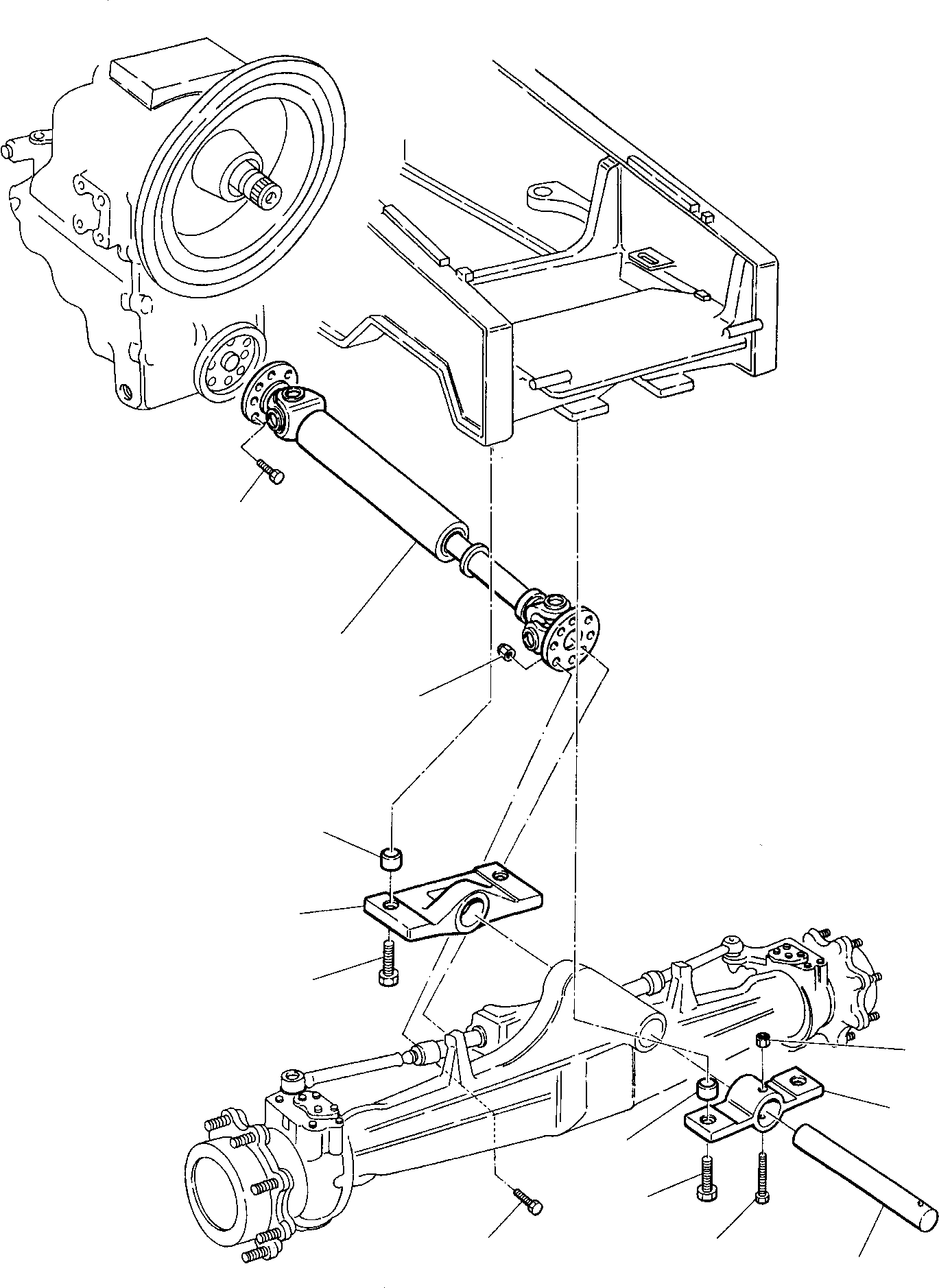 3. FRONT PROPELLER SHAFT AND FRONT AXLE FIXING [3200] - Komatsu part WB91R-2 S/N 91F20001-Up [wb91r_2] - Komatsu spare parts at sparepartskomatsu.com