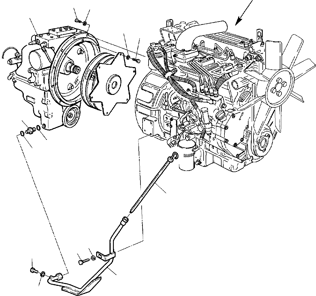 2. ENGINE AND DRIVE CONNECTION [1010] - Komatsu part WB91R-2 S/N 91F20145-Up [wb91r_2c] - Komatsu spare parts at sparepartskomatsu.com