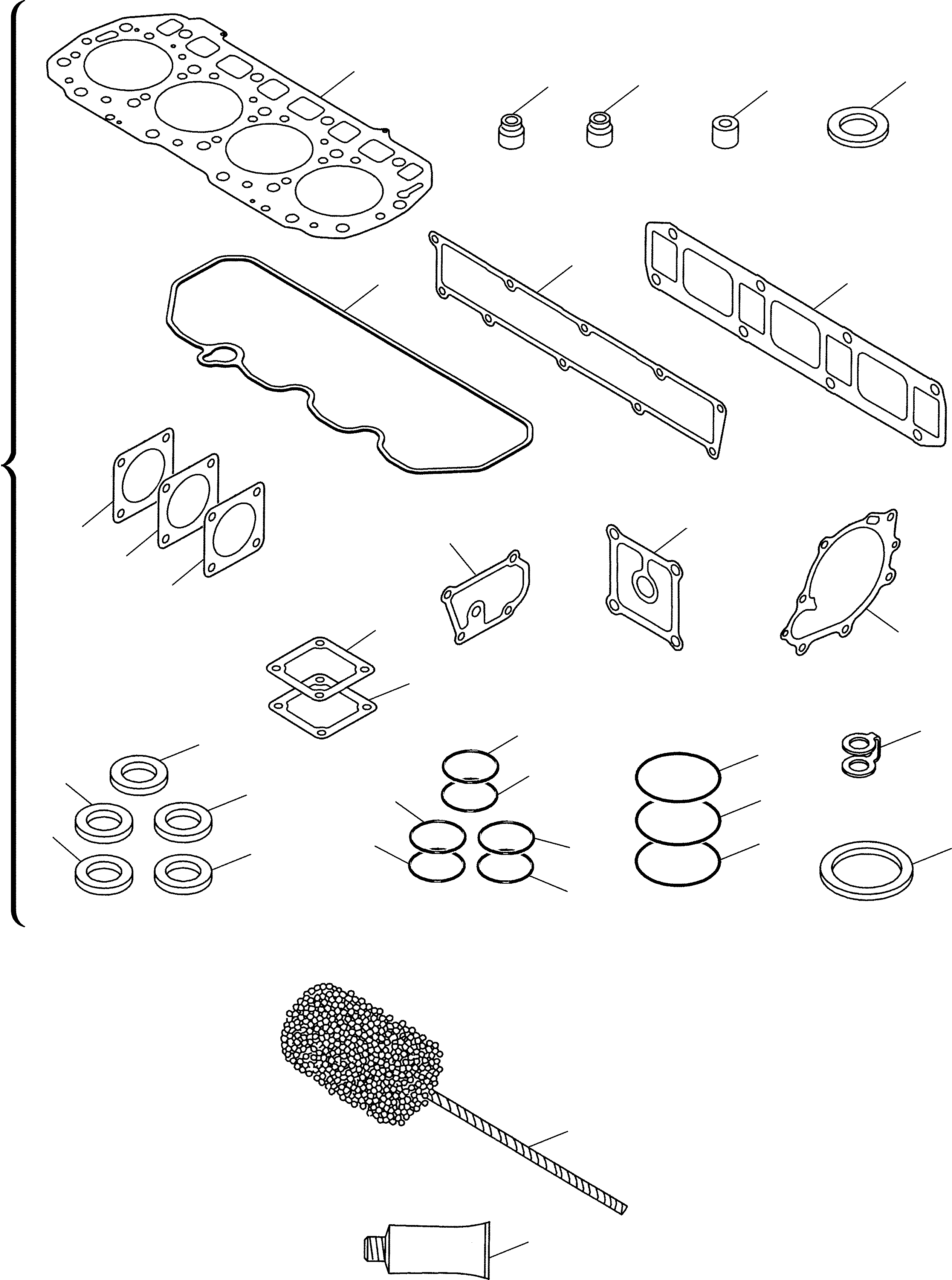 19. GASKET KIT [0991] - Komatsu part WB91R-2 S/N 91F20250-Up [wb91r_2d] - Komatsu spare parts at sparepartskomatsu.com