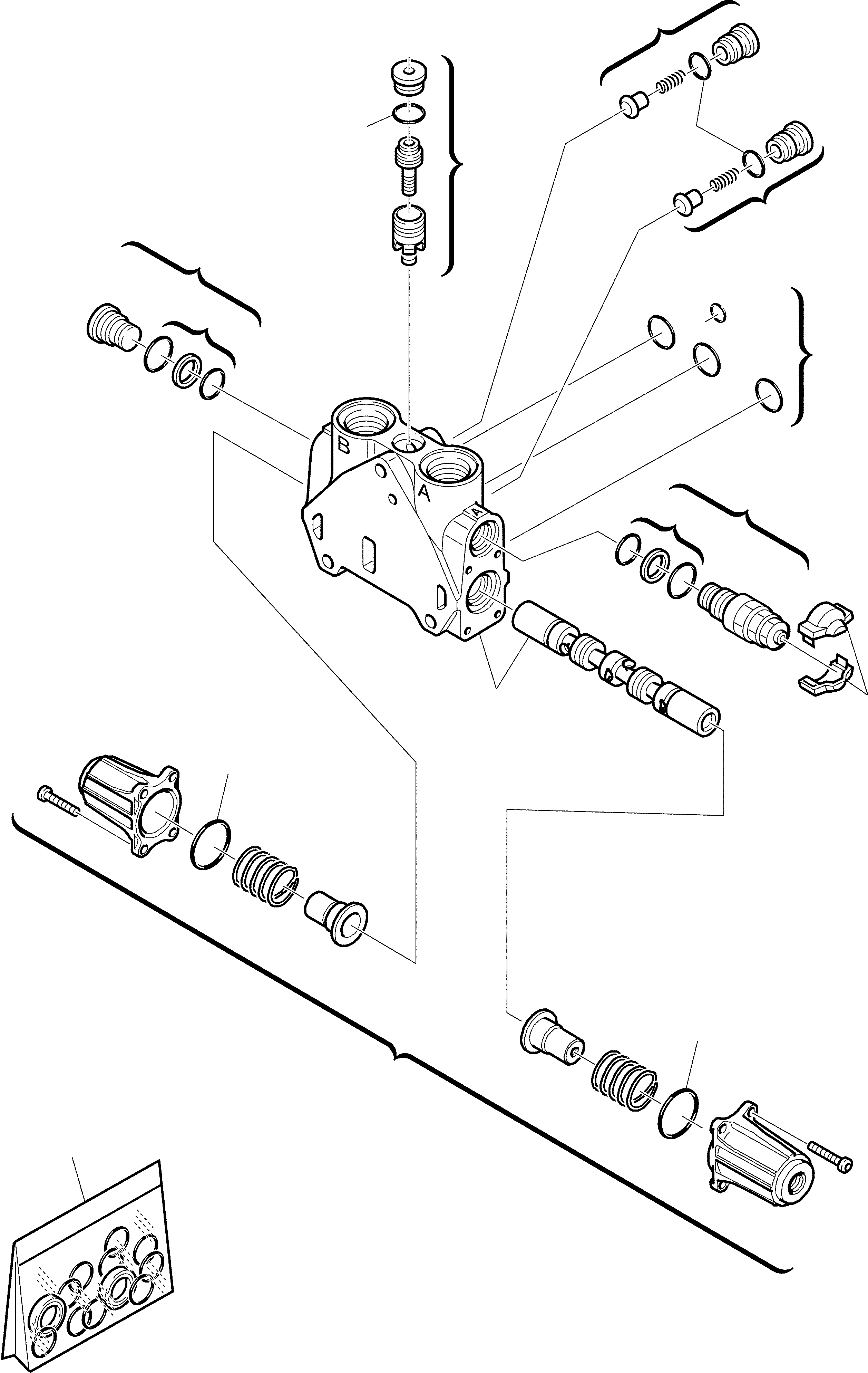 45. CONTROL VALVE (7 SECTIONS) (FOR HAMMER) (WITH PPC) (OPTIONAL) (2/2) [6300] - Komatsu part WB91R-2 S/N 91F20250-Up [wb91r_2d] - Komatsu spare parts at sparepartskomatsu.com