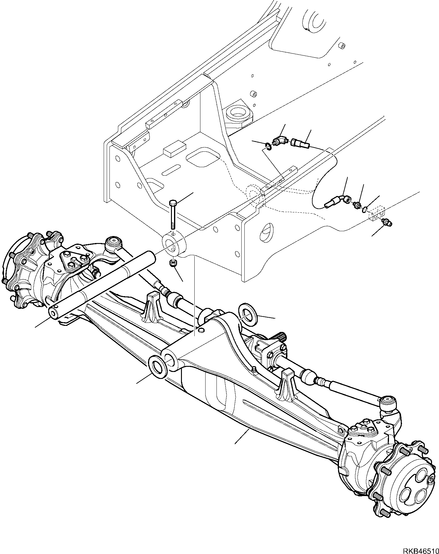 6. FRONT AXLE FIXING [3130] - Komatsu part WB93R-5E0 S/N F61778, F61782, F61801, F61802 (RUSSIA SPECIFICATION TIER 2 ENG. INSTALLED) [wb93r5ru] - Komatsu spare parts at sparepartskomatsu.com