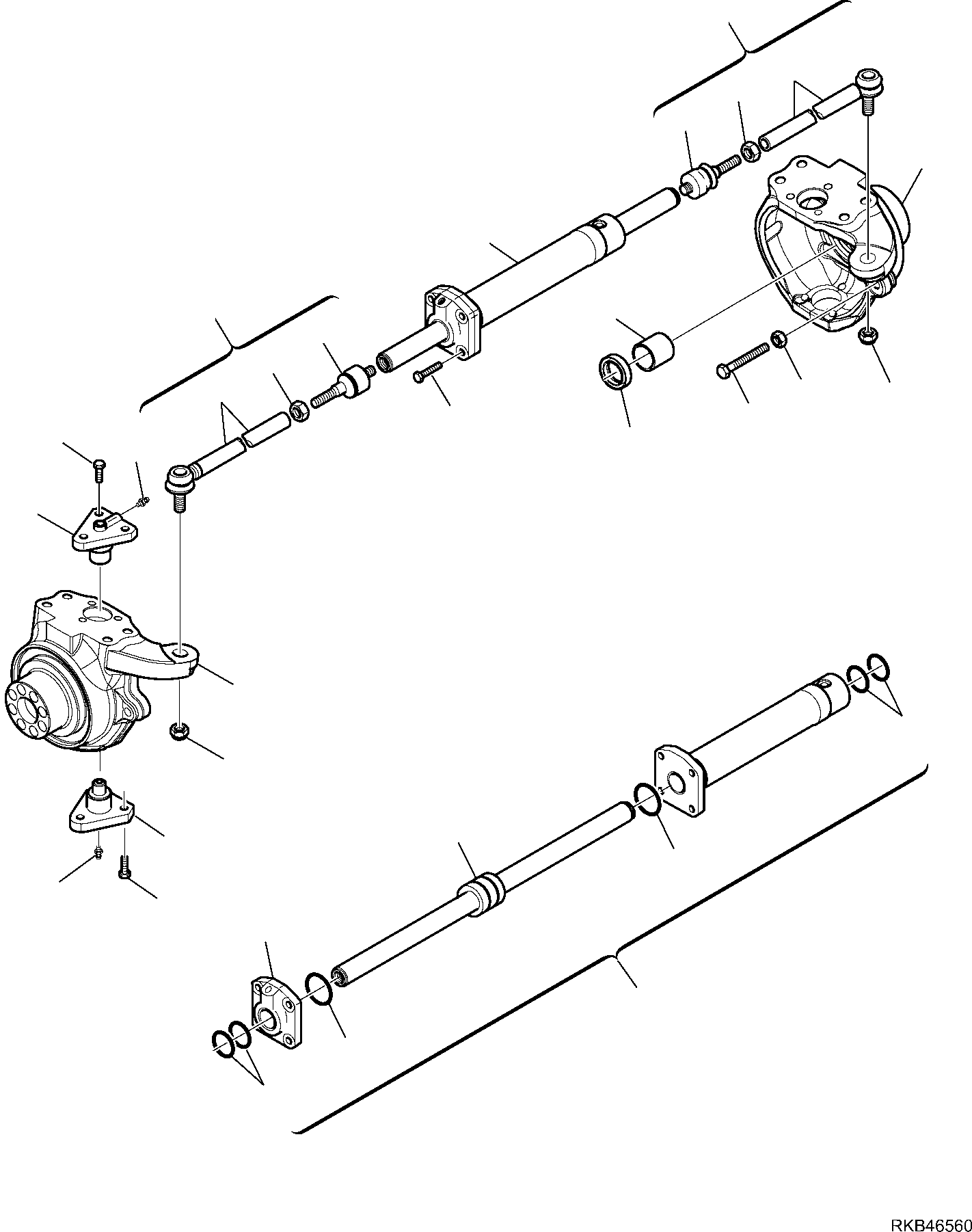 21. FRONT AXLE (2/7) [3405] - Komatsu part WB93R-5E0 S/N F61778, F61782, F61801, F61802 (RUSSIA SPECIFICATION TIER 2 ENG. INSTALLED) [wb93r5ru] - Komatsu spare parts at sparepartskomatsu.com