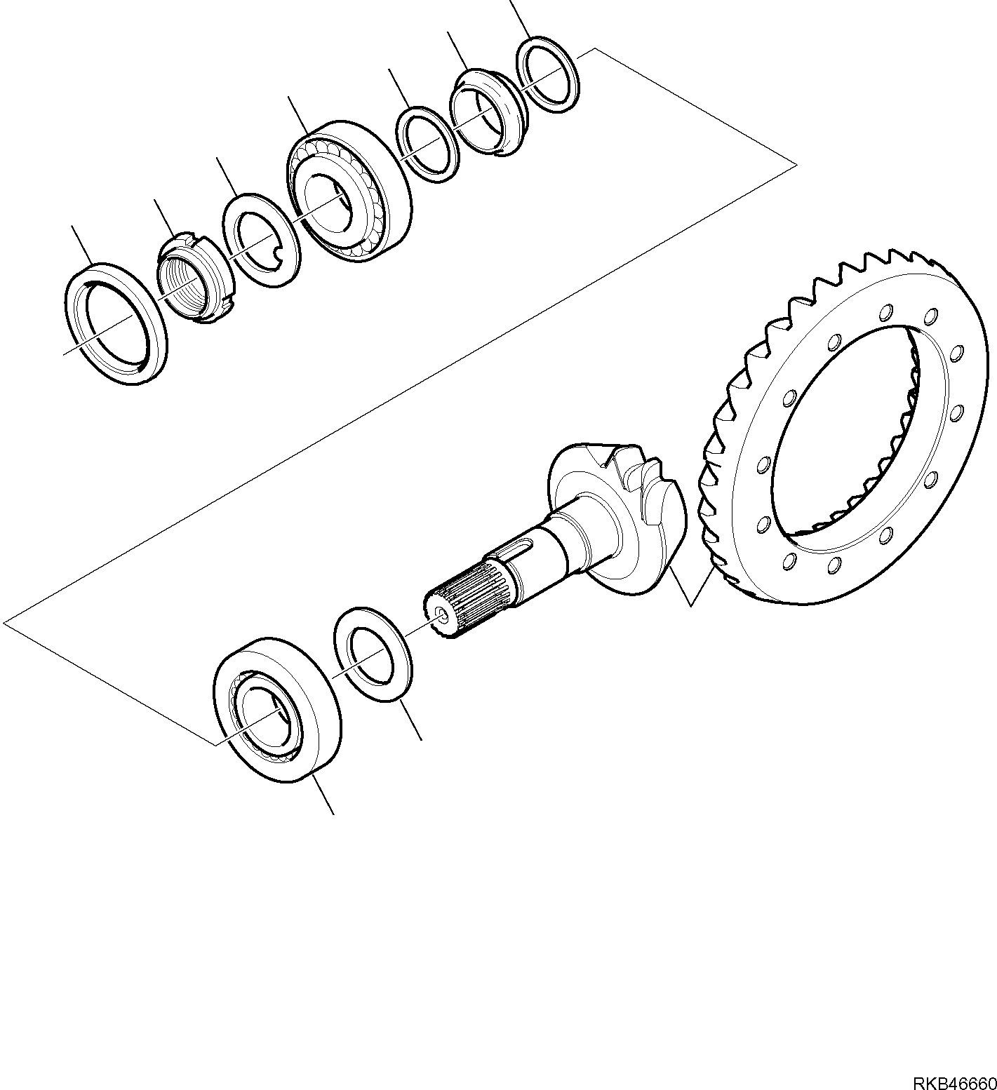 28. REAR AXLE (2/8) [3465] - Komatsu part WB93R-5E0 S/N F61778, F61782, F61801, F61802 (RUSSIA SPECIFICATION TIER 2 ENG. INSTALLED) [wb93r5ru] - Komatsu spare parts at sparepartskomatsu.com