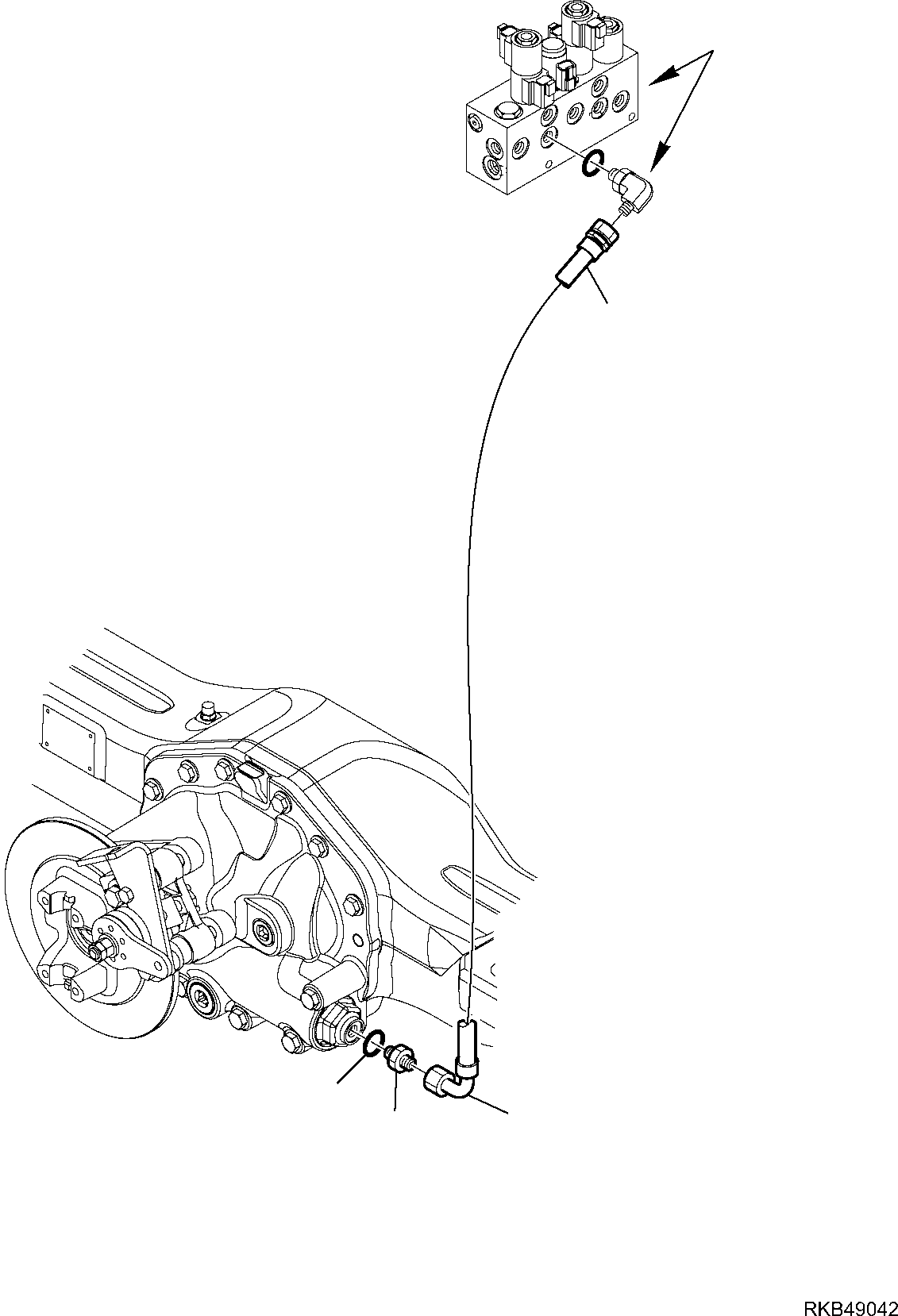 57. HYDRAULIC PIPING (DIFFERENTIAL AXLE LOCKING CONTROL) [6510] - Komatsu part WB93R-5E0 S/N F61778, F61782, F61801, F61802 (RUSSIA SPECIFICATION TIER 2 ENG. INSTALLED) [wb93r5ru] - Komatsu spare parts at sparepartskomatsu.com