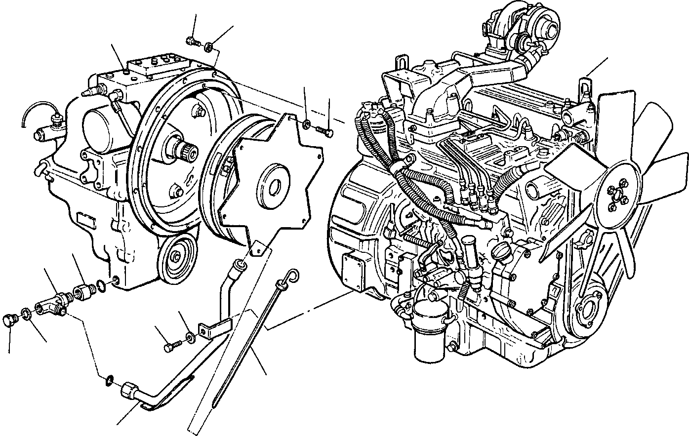 2. ENGINE AND DRIVE CONNECTION [1010] - Komatsu part WB93R-2 S/N 93F20001-Up [wb93r_2] - Komatsu spare parts at sparepartskomatsu.com