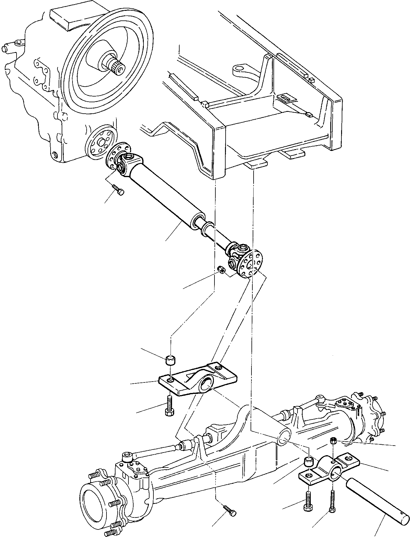 3. FRONT PROPELLER SHAFT AND FRONT AXLE FIXING (4WD) [3200] - Komatsu part WB93R-2 S/N 93F21638-Up [wb93r_2a] - Komatsu spare parts at sparepartskomatsu.com