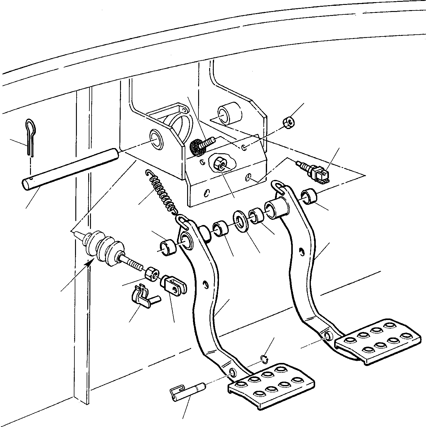 3. BRAKING CONTROL PEDAL [4110] - Komatsu part WB93R-2 S/N 93F21638-Up [wb93r_2a] - Komatsu spare parts at sparepartskomatsu.com