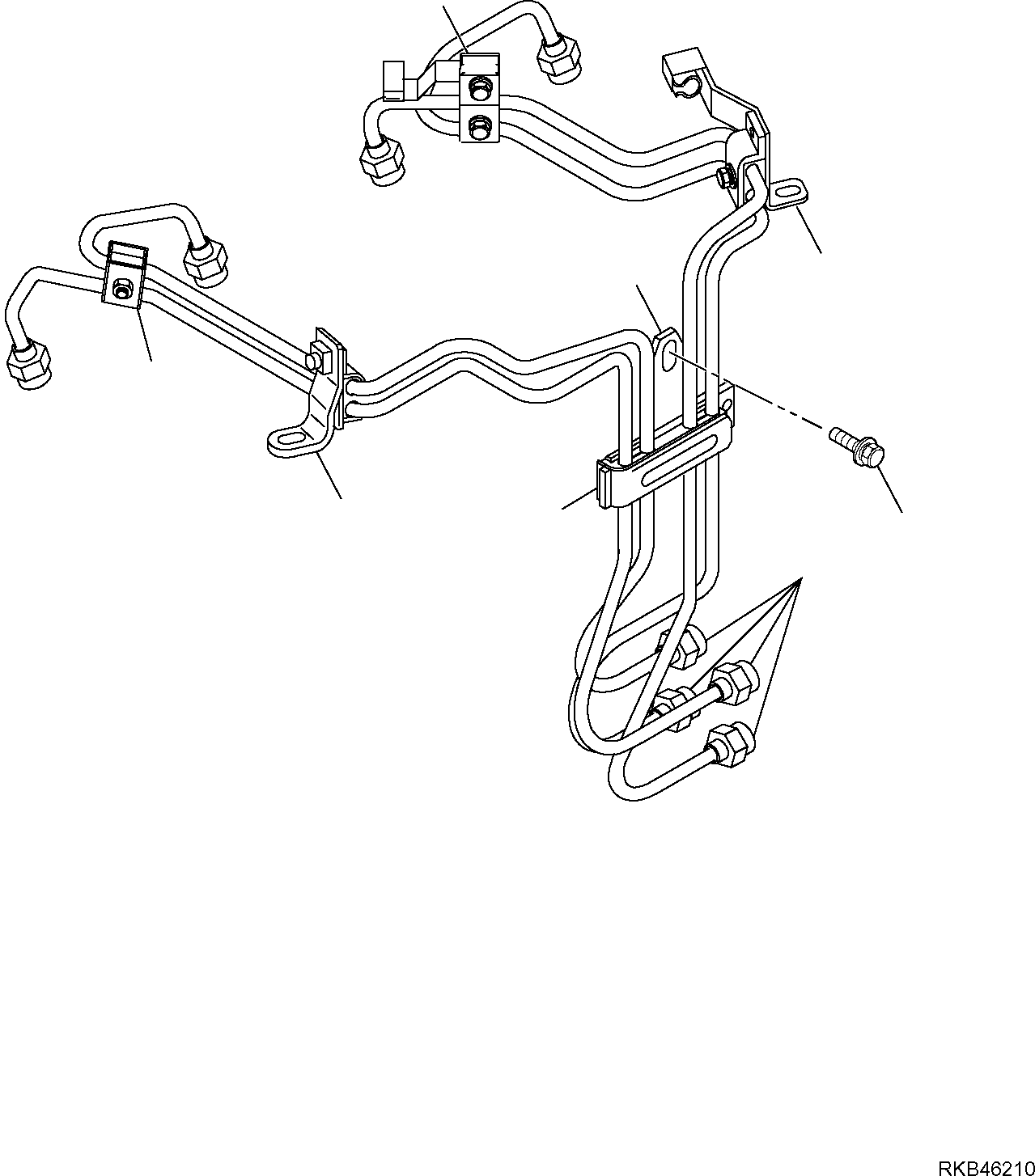 21. FUEL INJECTION LINE [0415] - Komatsu part WB93S-5E0 S/N F20526, F20555, F20557, F20562-F20566 (RUSSIA SPECIFICATION TIER 2 ENG. INSTALLED) [wb93s5ru] - Komatsu spare parts at sparepartskomatsu.com