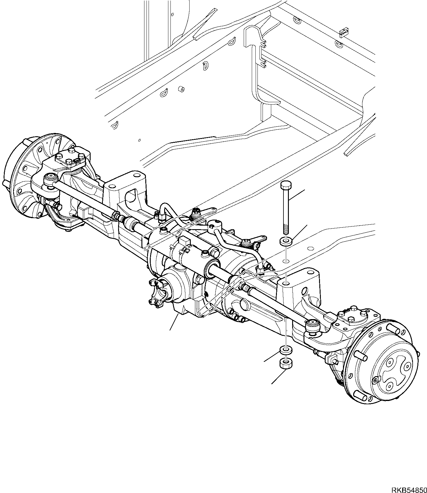 7. REAR AXLE FIXING [3140] - Komatsu part WB93S-5E0 S/N F20526, F20555, F20557, F20562-F20566 (RUSSIA SPECIFICATION TIER 2 ENG. INSTALLED) [wb93s5ru] - Komatsu spare parts at sparepartskomatsu.com