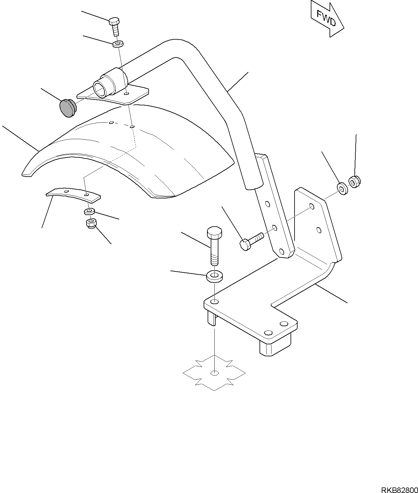 39. MUDGUARD, R.H. [3805] - Komatsu part WB93S-5E0 S/N F20526, F20555, F20557, F20562-F20566 (RUSSIA SPECIFICATION TIER 2 ENG. INSTALLED) [wb93s5ru] - Komatsu spare parts at sparepartskomatsu.com