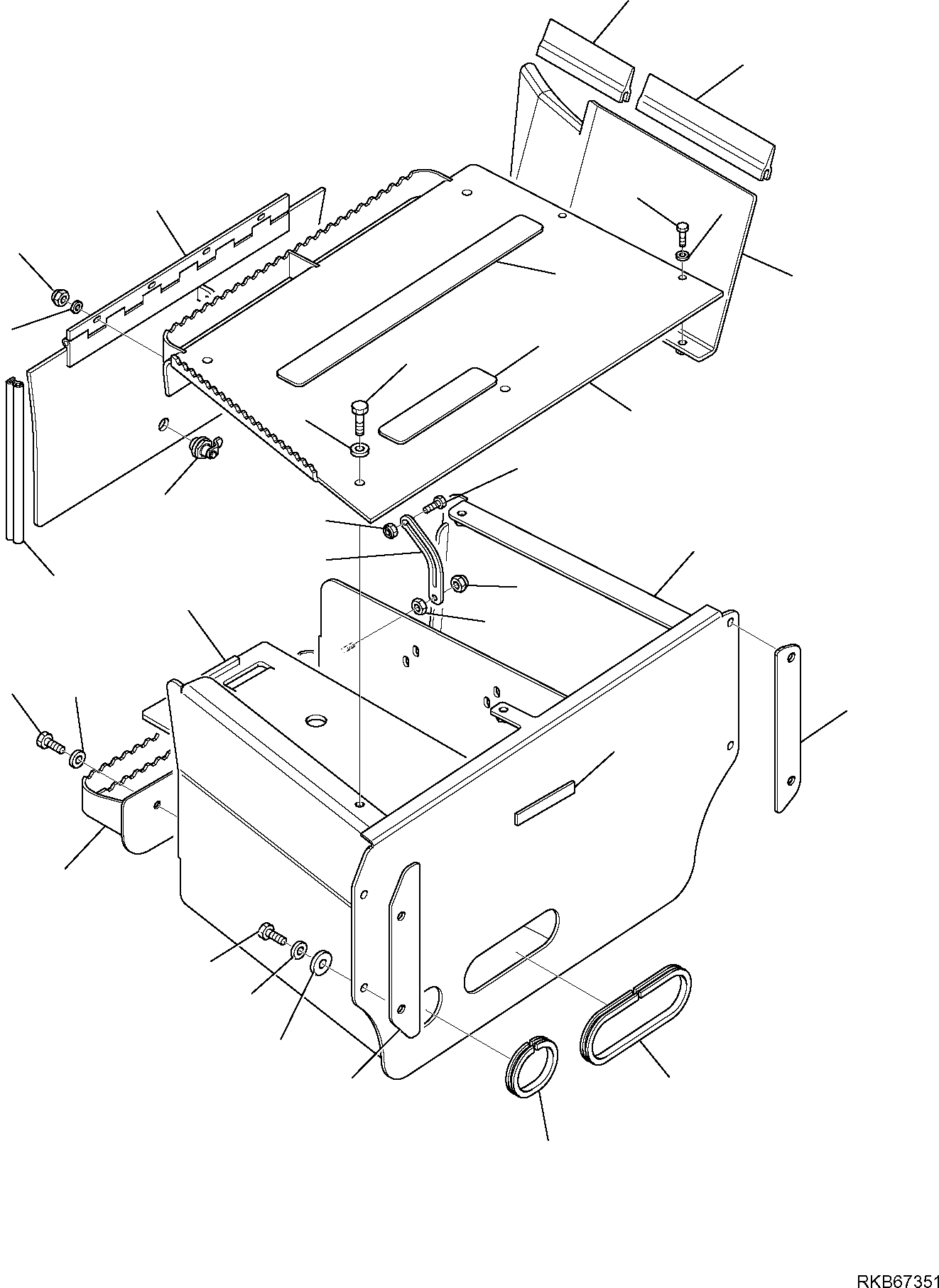 3. BATTERY HOUSING [5020] - Komatsu part WB93S-5E0 S/N F20526, F20555, F20557, F20562-F20566 (RUSSIA SPECIFICATION TIER 2 ENG. INSTALLED) [wb93s5ru] - Komatsu spare parts at sparepartskomatsu.com