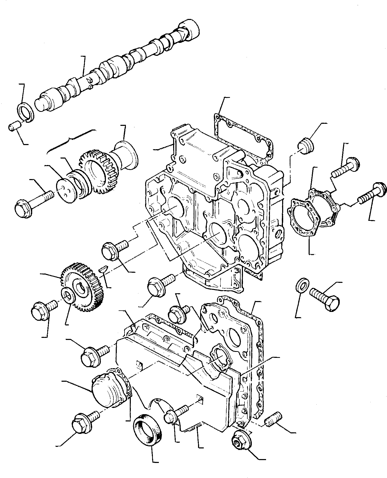 13. TIMING GEAR AND CAMSHAFT (ASPIRATED ENGINE) [0205] - Komatsu part WB95R-1 WB97R-1 S/N 8901442-Up [wb9597r1] - Komatsu spare parts at sparepartskomatsu.com