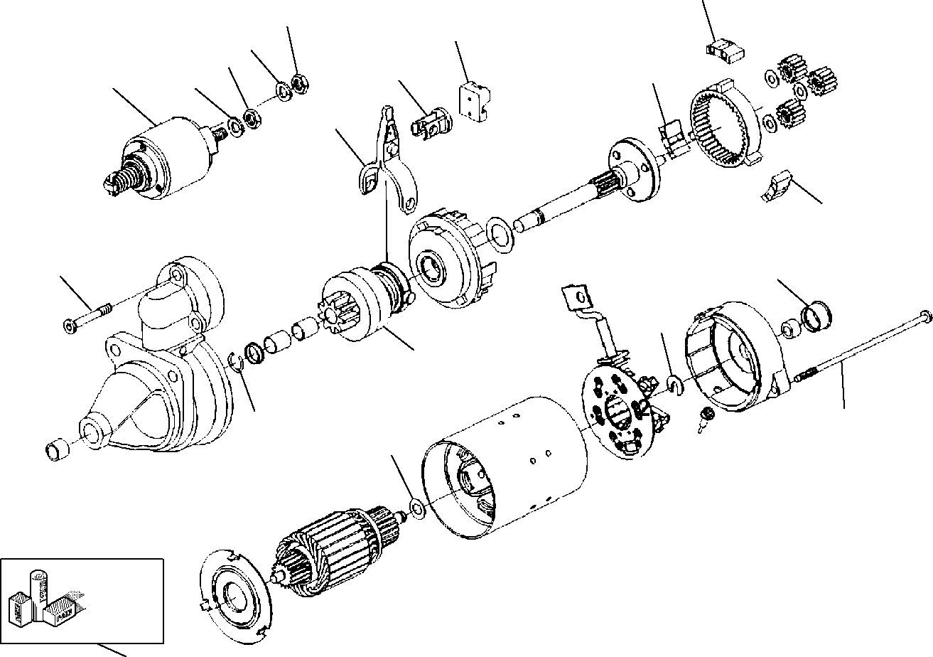 0609. STARTER MOTOR (2/2) [0609] - Komatsu part WB97R-5 S/N F50003-Up [wb97r5] - Komatsu spare parts at sparepartskomatsu.com