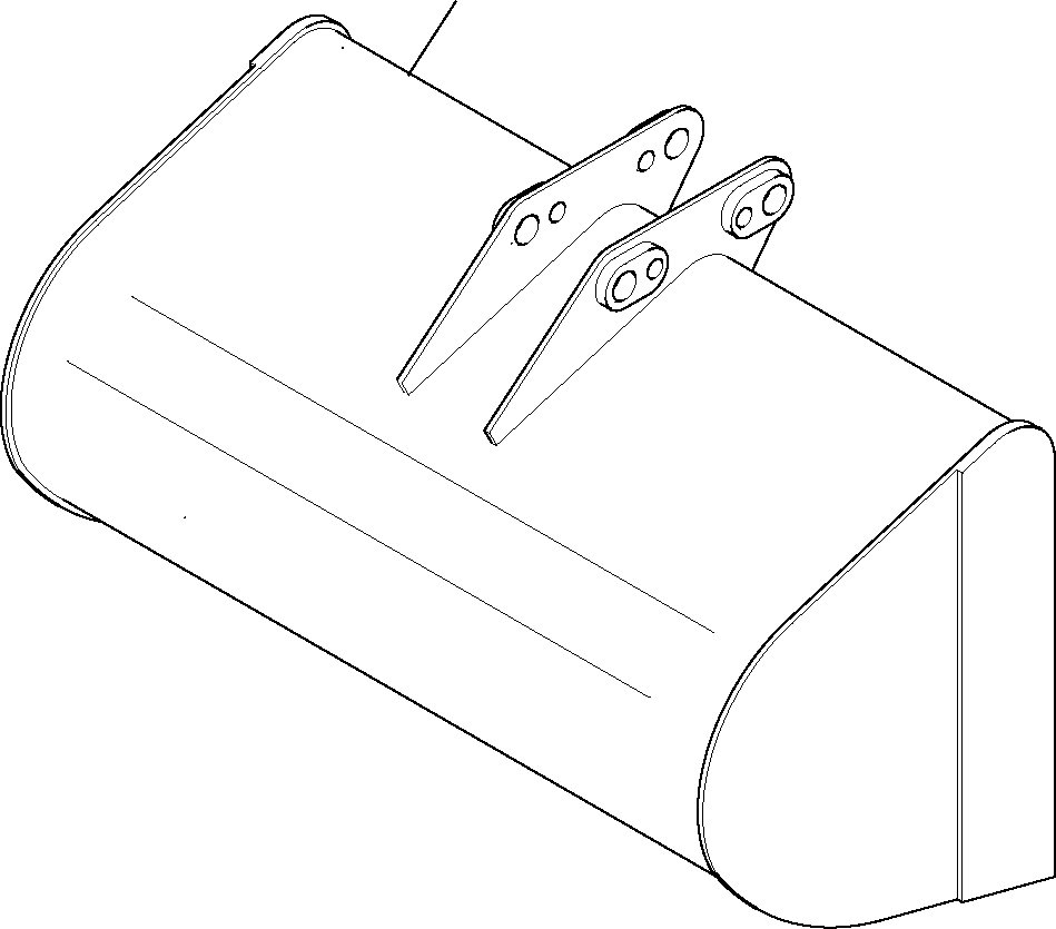7487. DITCH CLEANING BUCKET [7487] - Komatsu part WB97R-5 S/N F50003-Up [wb97r5] - Komatsu spare parts at sparepartskomatsu.com