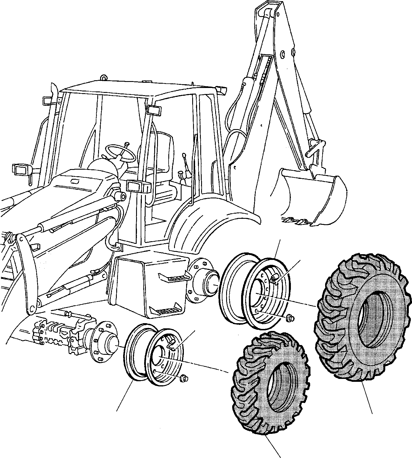 33. WHEELS [3700] - Komatsu part WB97R-2 S/N 97F20172-Up [wb97r_2a] - Komatsu spare parts at sparepartskomatsu.com