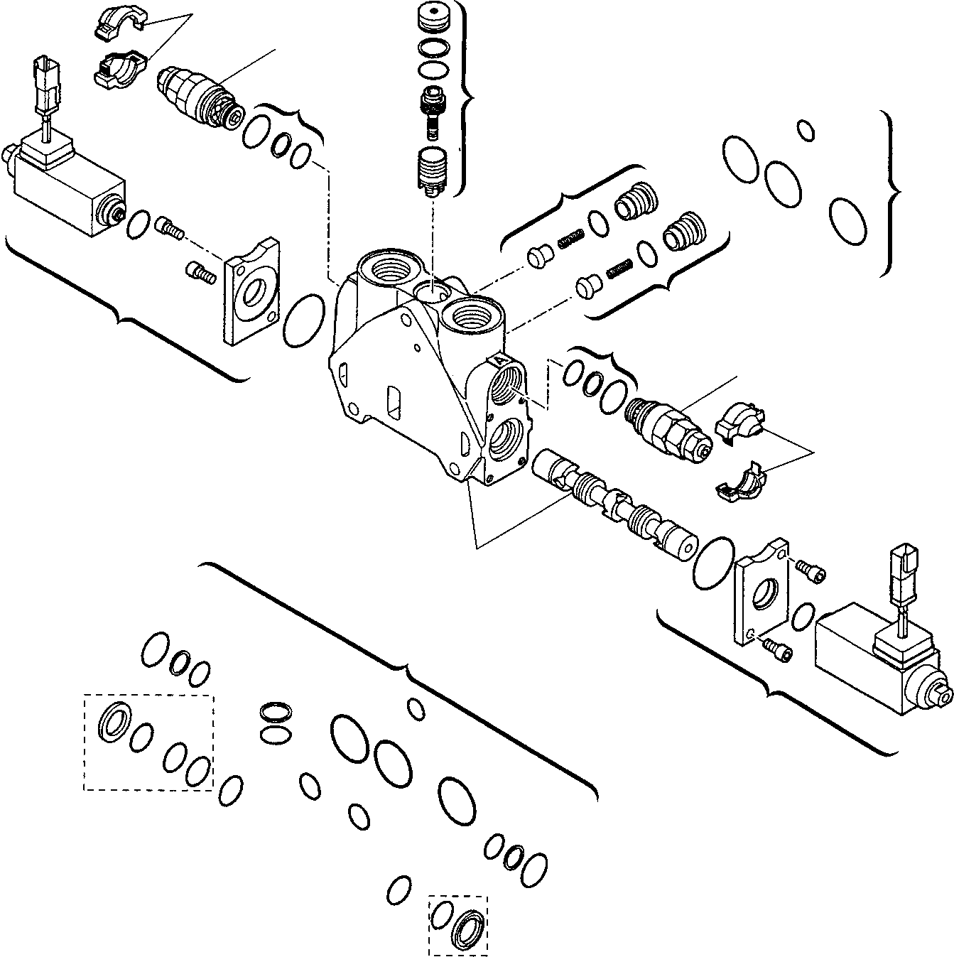 17. SHOVEL CONTROL VALVE (FOR BUCKET 4 IN 1) (5/5) [6280] - Komatsu part WB97R-2 S/N 97F20172-Up [wb97r_2a] - Komatsu spare parts at sparepartskomatsu.com