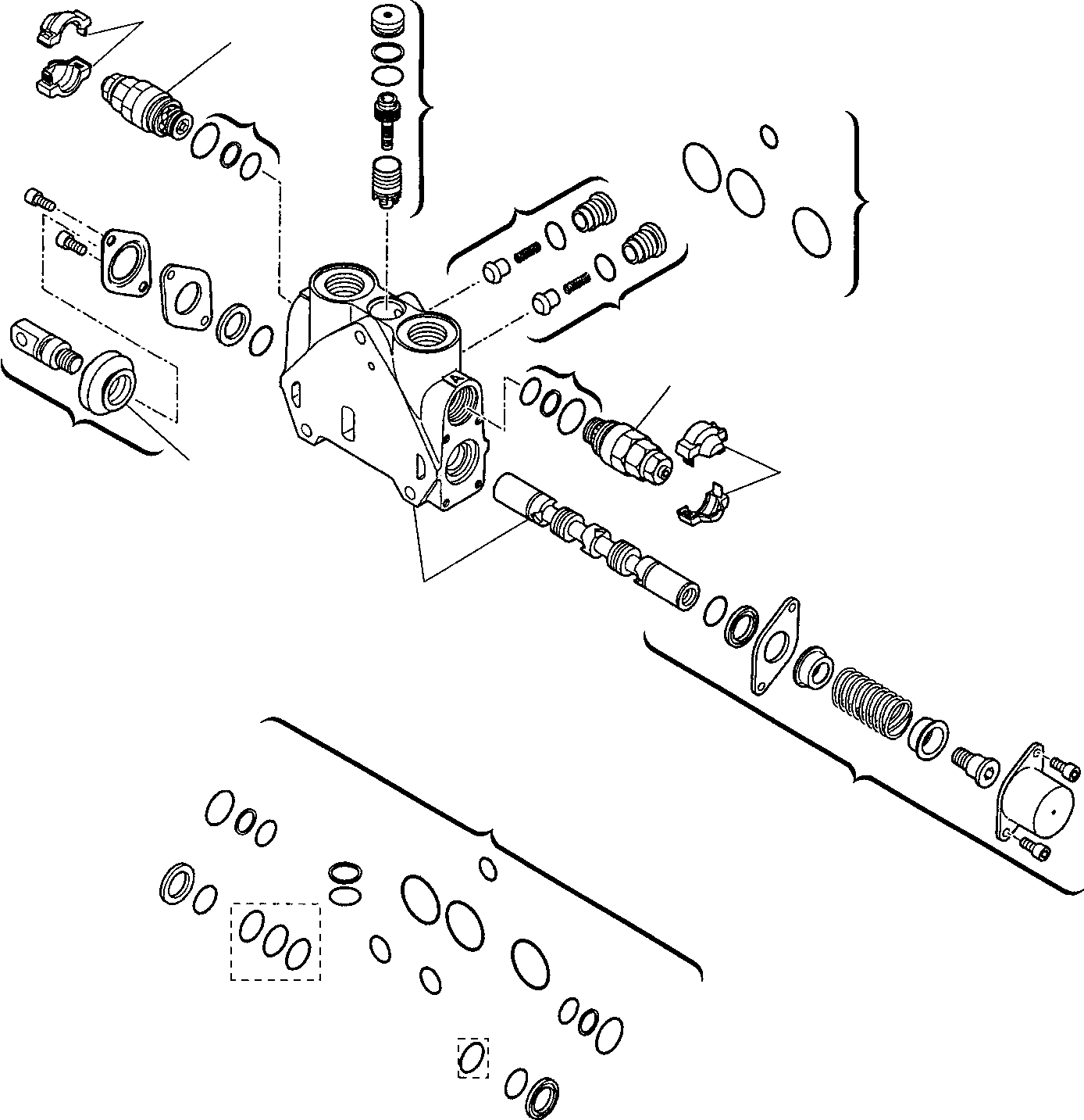 32. BACKHOE CONTROL VALVE (FOR DEPORTABLE) [6385] - Komatsu part WB97R-2 S/N 97F20172-Up [wb97r_2a] - Komatsu spare parts at sparepartskomatsu.com