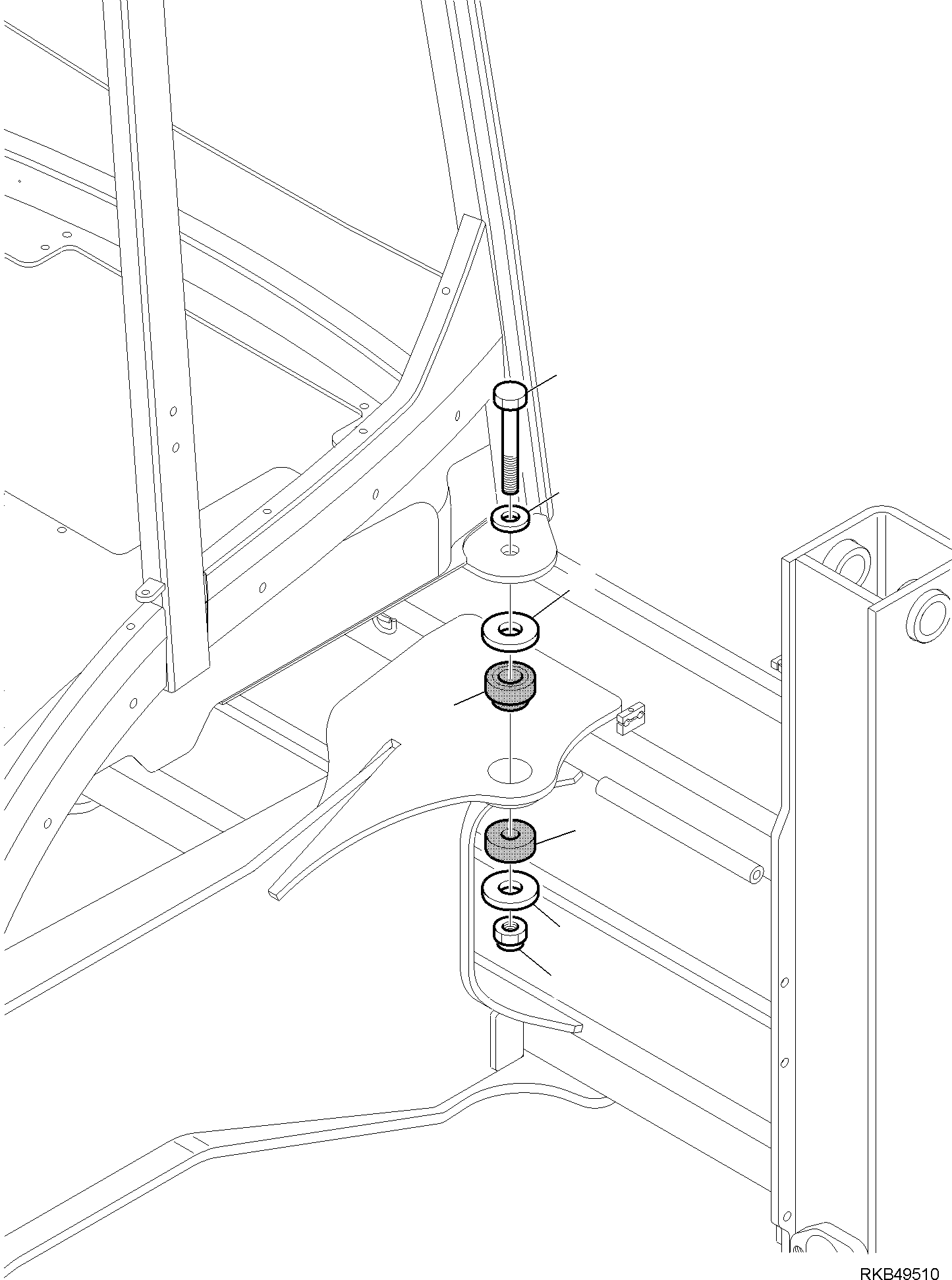 6. CAB FIXING [5100] - Komatsu part WB97S-5E0 S/N F30451- UP [wb97s5e1] - Komatsu spare parts at sparepartskomatsu.com