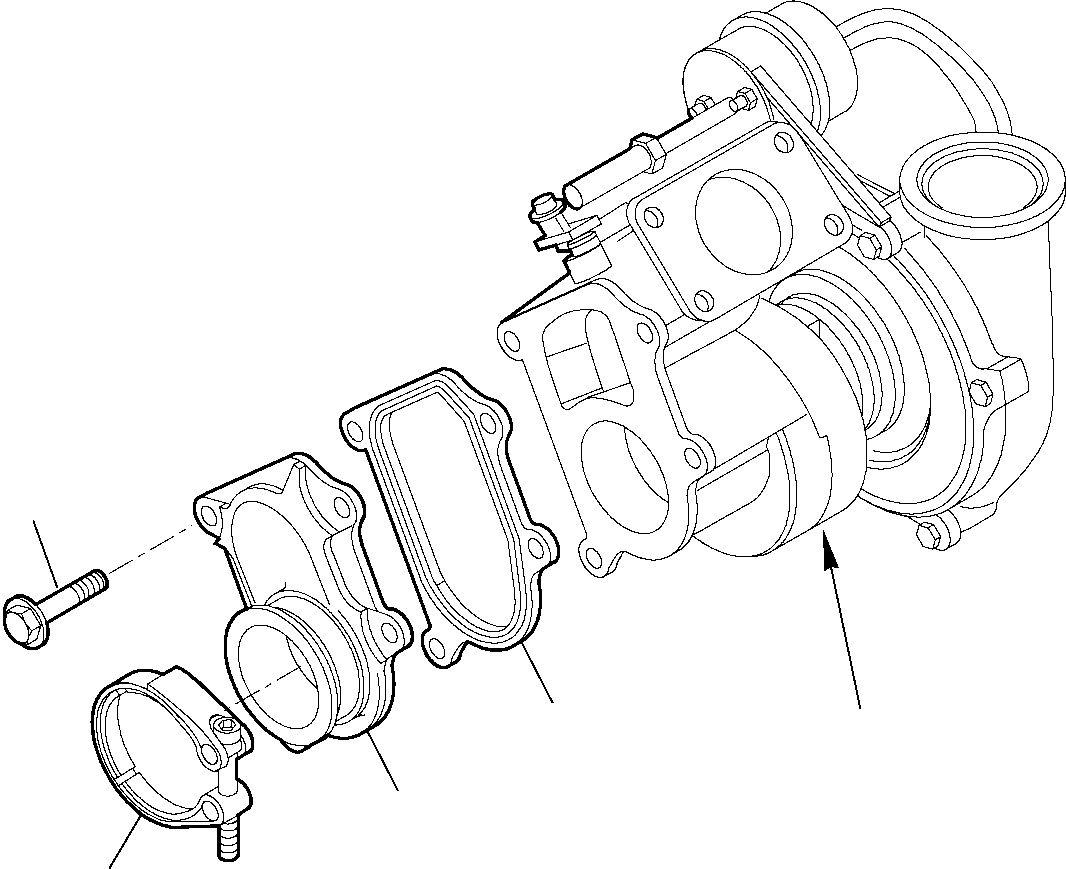 8. EXHAUST MANIFOLD (3/3) [0157] - Komatsu part WB97S-5E0 S/N F30541 AND F30542 (RUSSIA SPECIFICATION TIER 2 ENG. INSTALLED) [wb97s5ru] - Komatsu spare parts at sparepartskomatsu.com