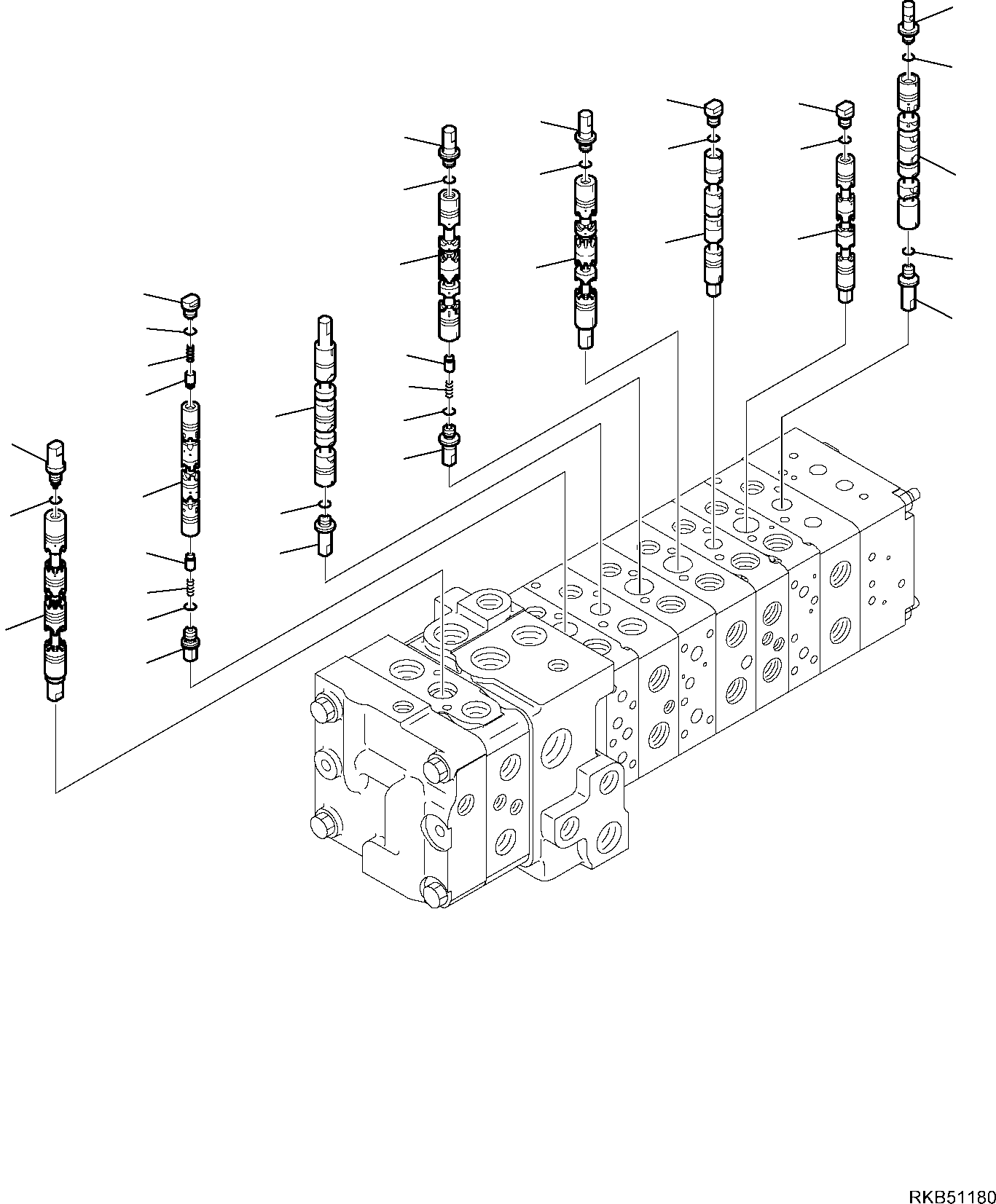 15. 10-SPOOL CONTROL VALVE (6/16) [6270] - Komatsu part WB97S-5E0 S/N F30541 AND F30542 (RUSSIA SPECIFICATION TIER 2 ENG. INSTALLED) [wb97s5ru] - Komatsu spare parts at sparepartskomatsu.com