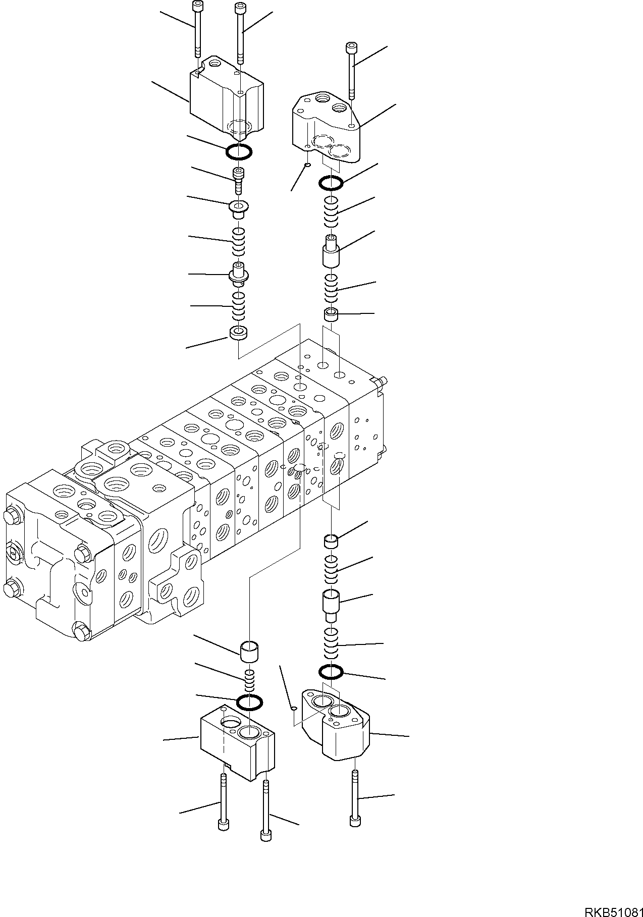 18. 10-SPOOL CONTROL VALVE (9/16) [6276] - Komatsu part WB97S-5E0 S/N F30541 AND F30542 (RUSSIA SPECIFICATION TIER 2 ENG. INSTALLED) [wb97s5ru] - Komatsu spare parts at sparepartskomatsu.com