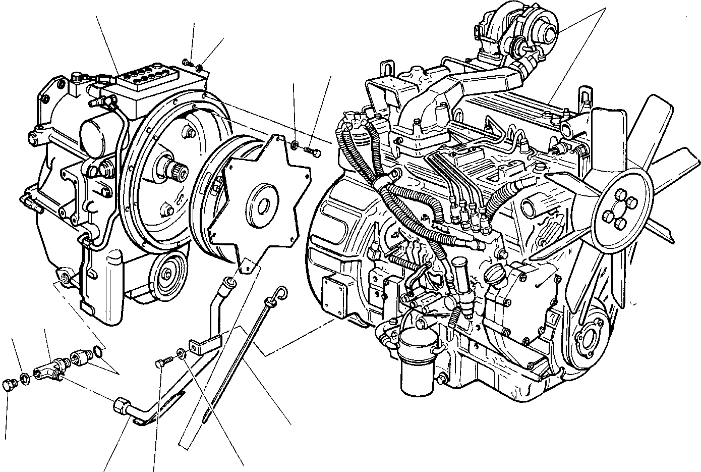 2. ENGINE AND DRIVE CONNECTION [1010] - Komatsu part WB97S-2 S/N 97SF10001-Up [wb97s_2] - Komatsu spare parts at sparepartskomatsu.com